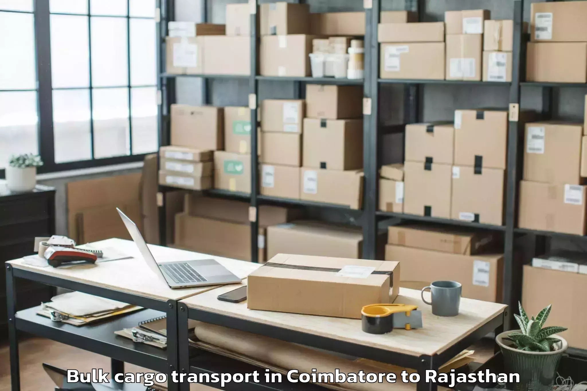 Top Coimbatore to Malsisar Bulk Cargo Transport Available